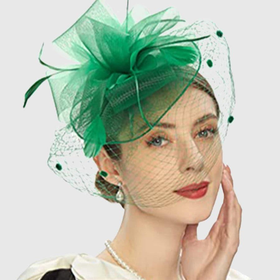Pretty Net Yarn Headwear Veil Tea Party Dress Hats MTS0011 - MISS ORD