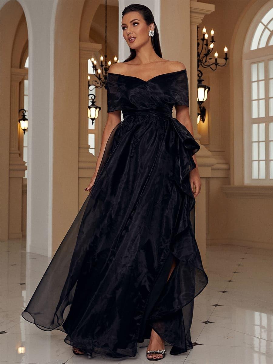 Off Shoulder Mesh Prom Dresses WY52 - MISS ORD