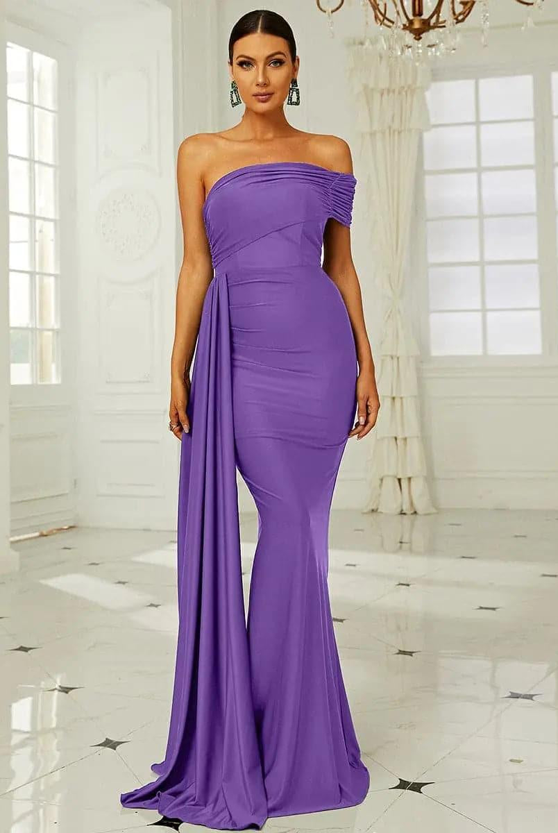 Draping Emerald Green Dress XH2158 - MISS ORD