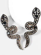 Vintage Rhinestone Snake Earrings MSE00138