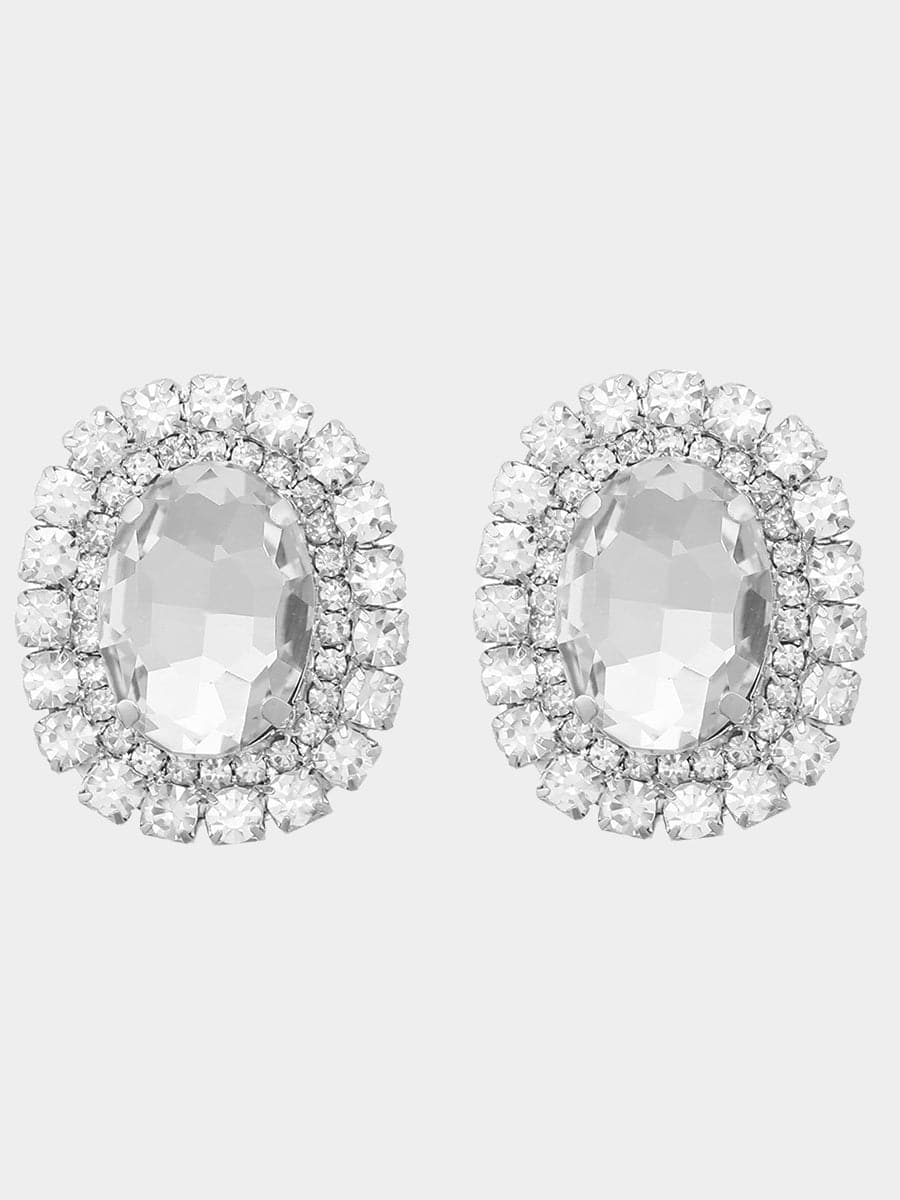 Round Rhinestone Party Earrings MSE00133