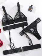 Grid See Through Sexy Lingerie Set MSL042