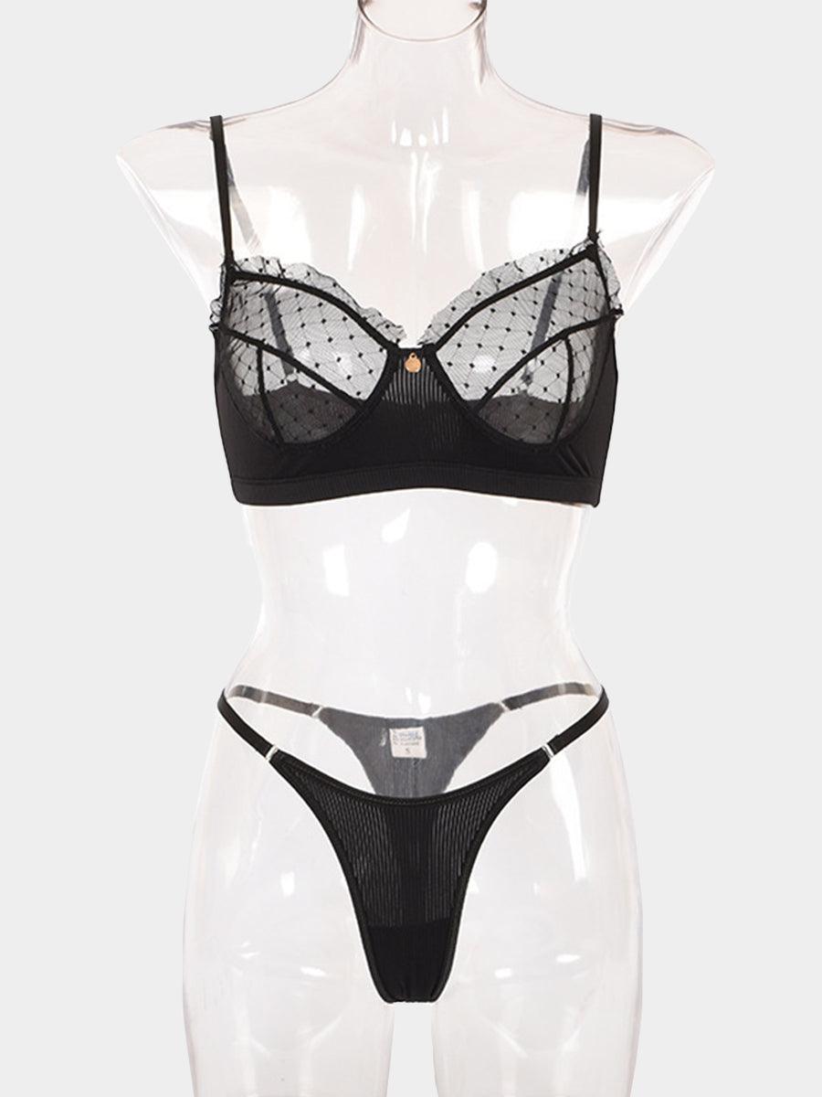Lace Underwire Mesh Sexy Lingerie Set MSL044 - MISS ORD