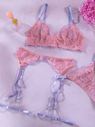 Contrast Lace Sexy Lingerie Four-piece Set MSL048