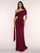 One-Shoulder Ruched Draped Maxi Dress