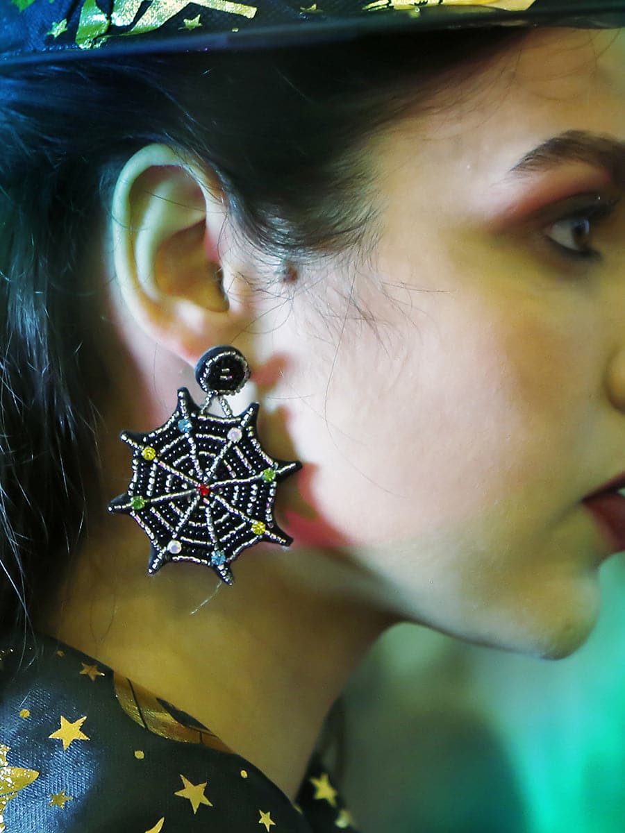 Handmade Spider Web Exaggerated Earrings MSE00155 MISS ORD