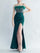 Feather Spaghetti Rhinestone Formal Dress GM90015 - MISS ORD