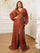 Plus Size Graphic Sequin A-line Prom Dress PRM21107