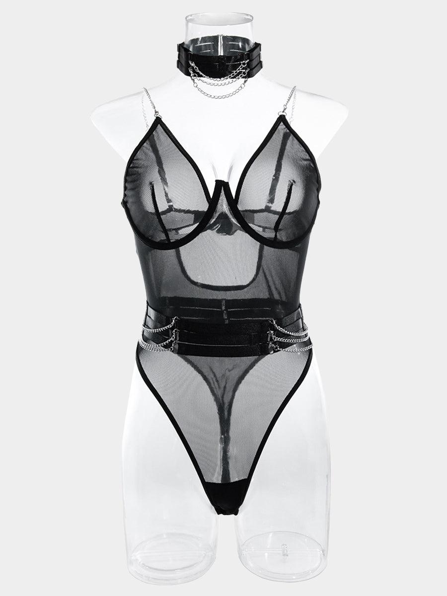 Sexy See Through Chain Teddy MSL030 - MISS ORD