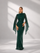 High Neck Sequin Bell Sleeve Mermaid Evening Dress XJ1263