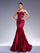 Red Strapless Embroidered Mermaid Evening Dress RX70101 - MISS ORD