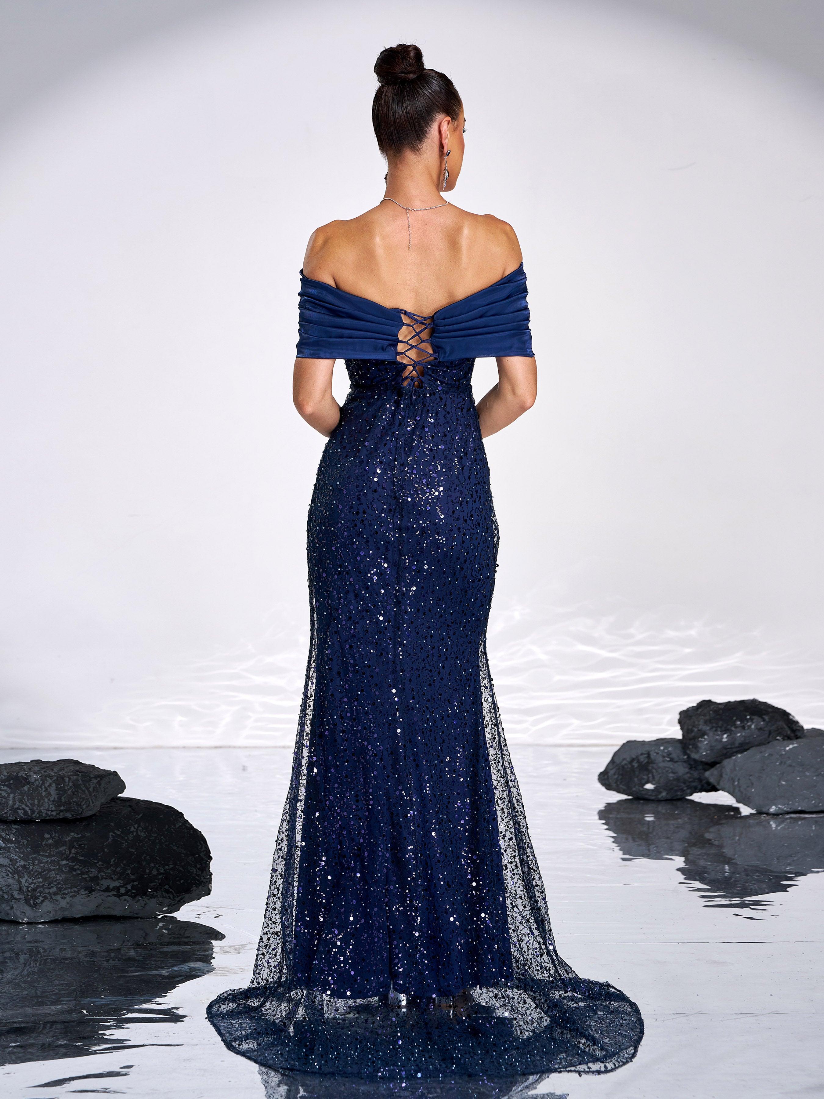 Sparkling Sequin Strapless Evening Gown Dresses GM00602 - MISS ORD