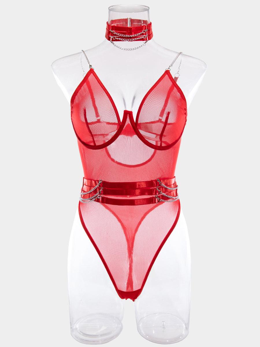 Sexy See Through Chain Teddy MSL030 - MISS ORD