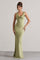 Elegant Cowl Neck Satin Mermaid Formal Evening Dress