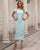 Off Shoulder Glitter Midi Cocktail Dress M0704