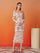 Square Neck Long Sleeve Split Sequin Dress RM20830 - MISS ORD
