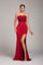 Red Strapless Sexy Backless Slit Prom Dress GM00780