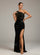 Black Floral Panel One Shoulder Cocktail Dress SL30014