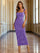 Square Neck Sequin Cocktail Dress XJ468 - MISS ORD