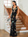 Floral Sleeveless Sequin Evening Dress XJ1986 - MISS ORD