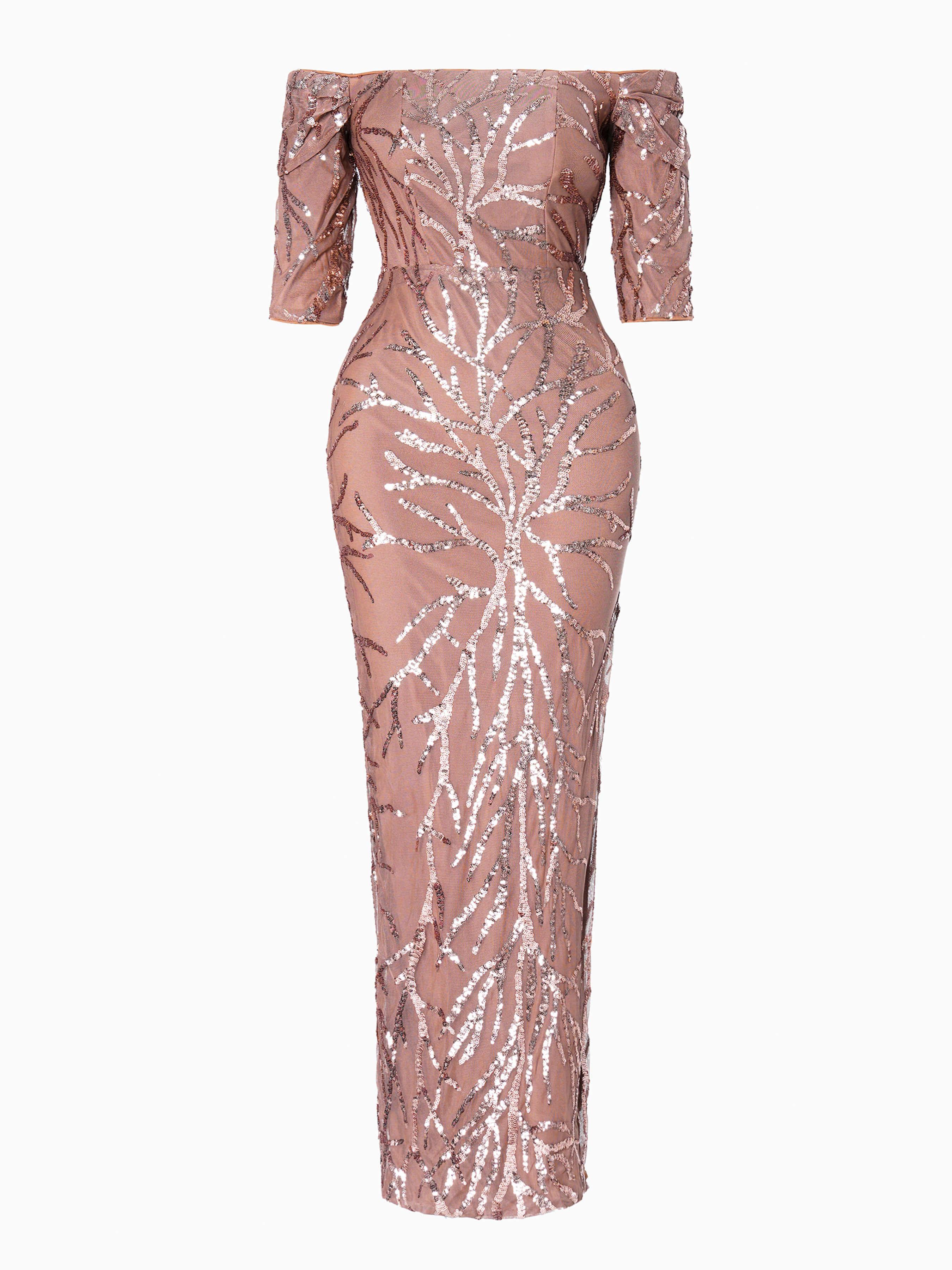 Off Shoulder Strapless Split Prom Dress RH30082 - MISS ORD