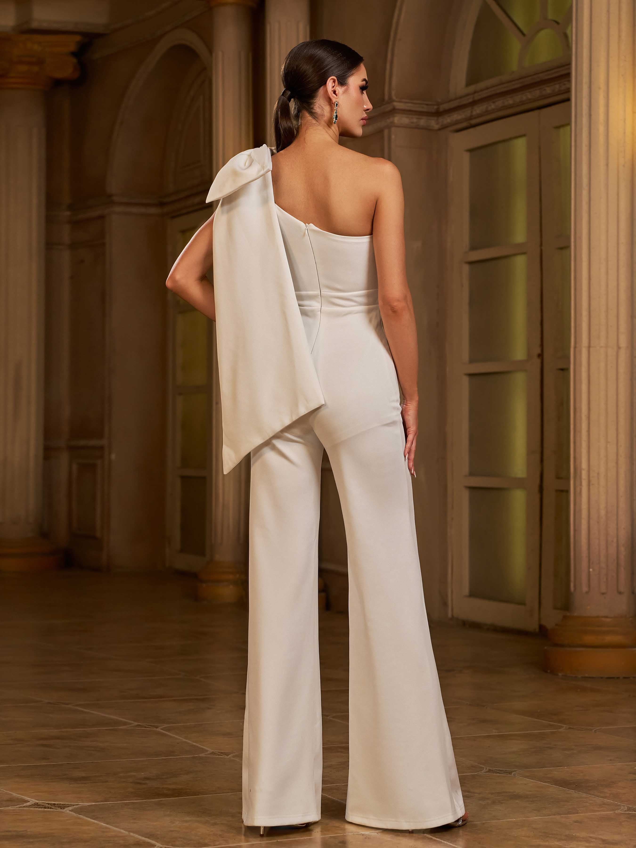 One Shoulder Drape Jumpsuits RY40048 - MISS ORD