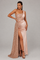 One-Shoulder-Abschlussballkleid mit Pailletteneinsatz und Schlitz am Oberschenkel XH2356