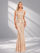 Sleeveless Geometric Sequin Fitted Mermaid Evening Dress