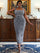 Plus Size Square Neck Sleeveless Sequin Midi Dress PXJ468
