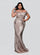 Plus Off Shoulder Mermaid Sequin Dress PRX70057