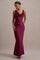 Elegant Cowl Neck Satin Mermaid Formal Evening Dress