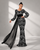 V-Neck Long Sleeve Draped Sequin Mermaid Prom Dress XJ1524