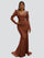 Puff Sleeve Mermaid Maxi Dress M02080 - MISS ORD