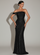 Strapless Mermaid Vestido de noche negro RD50001