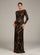 Long Sleeve Sequin A-Line Maxi Evening Dress XJ1962