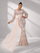 V-Neck Long Sleeve Draped Sequin Mermaid Prom Dress XJ1524