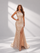 One Shoulder Cutout Sequin Ruched High Slit Mermaid Prom Dress