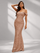 Formales schulterfreies Maxi-Abendkleid mit Pailletten XJ1764