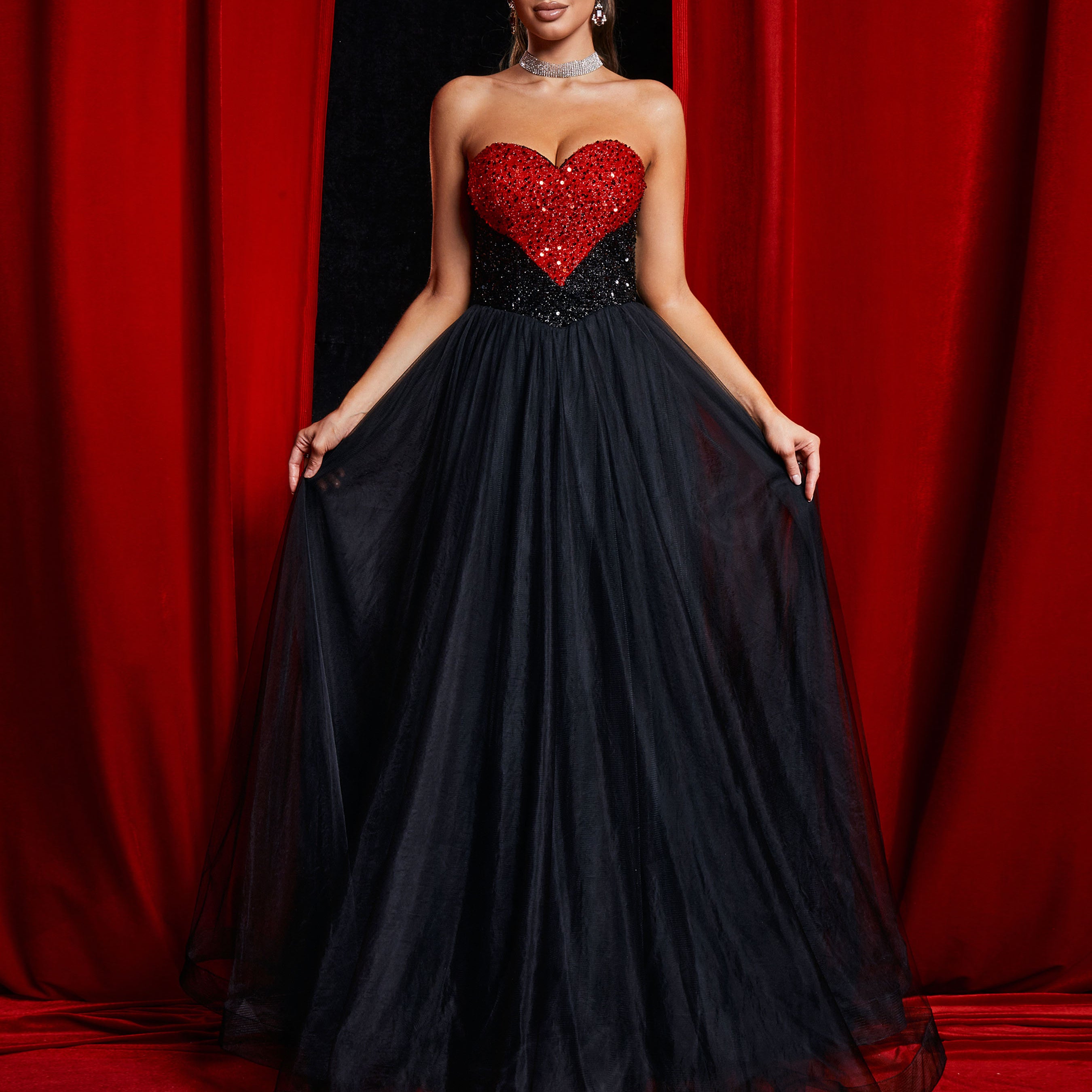 Splicing Gorgeous Tulle Formal Dress DH80005