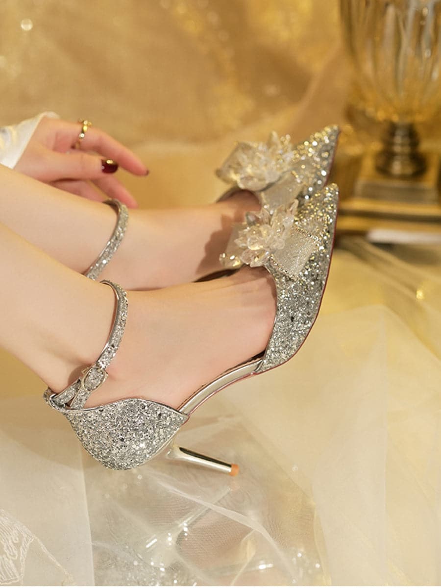 Crystal Bow Pumps MHE1064