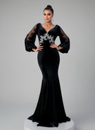 Backless Mermaid Sweep Train Formal Dress DH80115