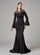 Primrose Bell Sleeve Mesh Embellished Formal Dress