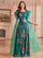 Green Floral Sequin Ruffled Mesh Prom Dress GM0122