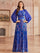 Puff Sleeve Tribal Sequin Formal Dress GM0133