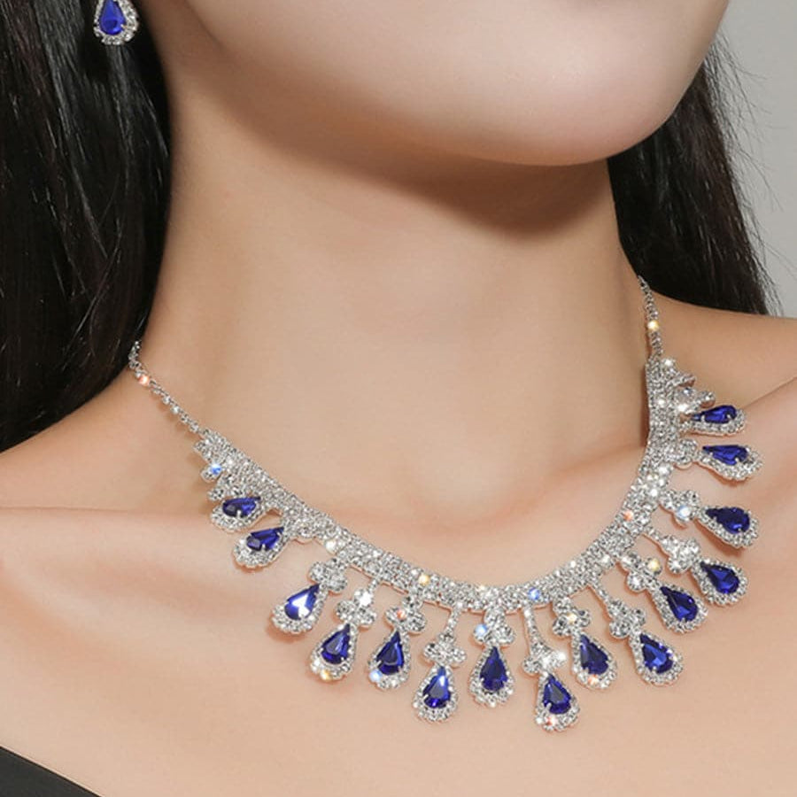 Glamorous Crystal Rhinestone Pageant Jewelry Set MSE00132
