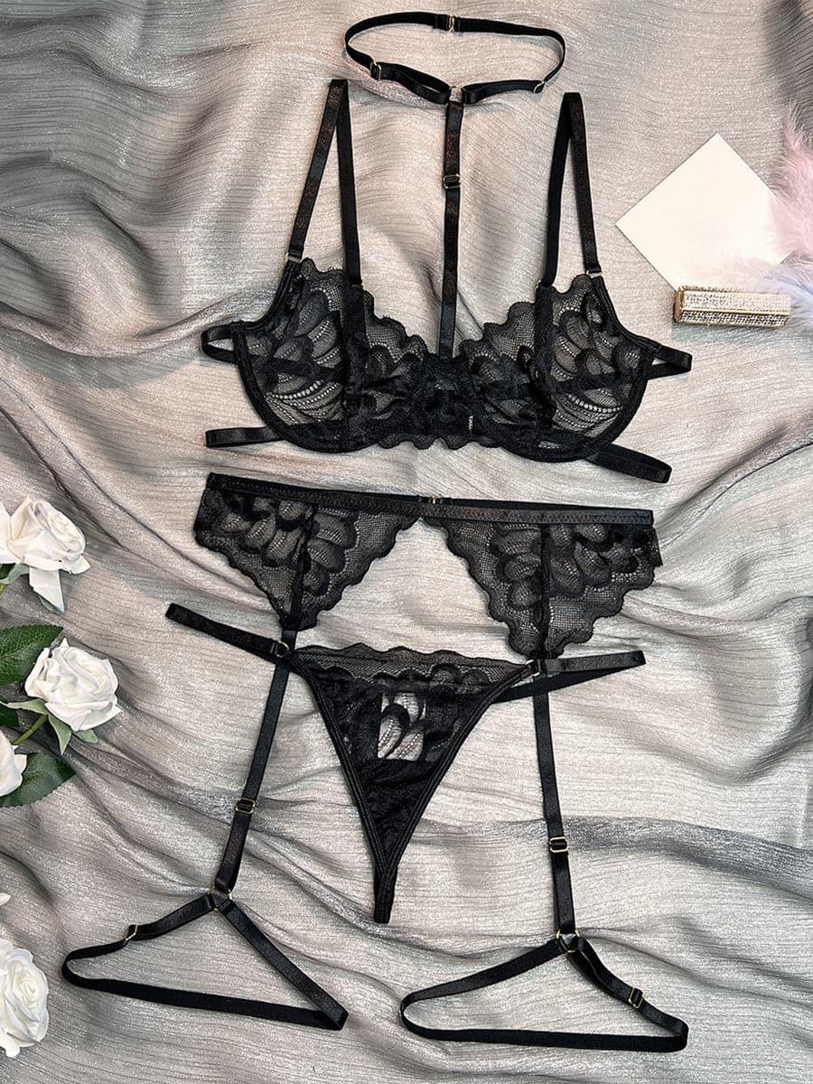 Halter Butterfly Lingerie Set MSL008 - MISS ORD