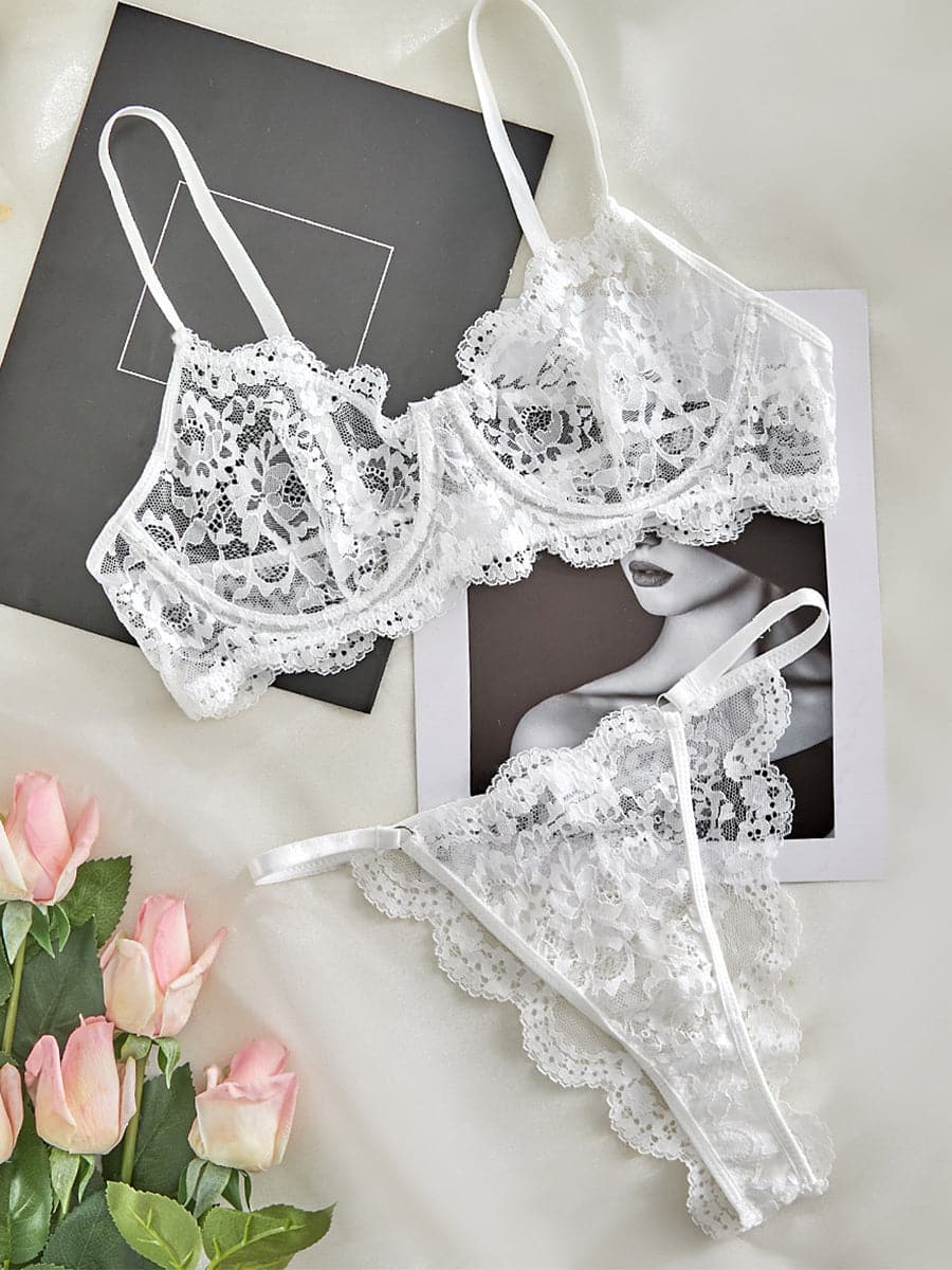 Lace See Through Lingerie Set MSL047