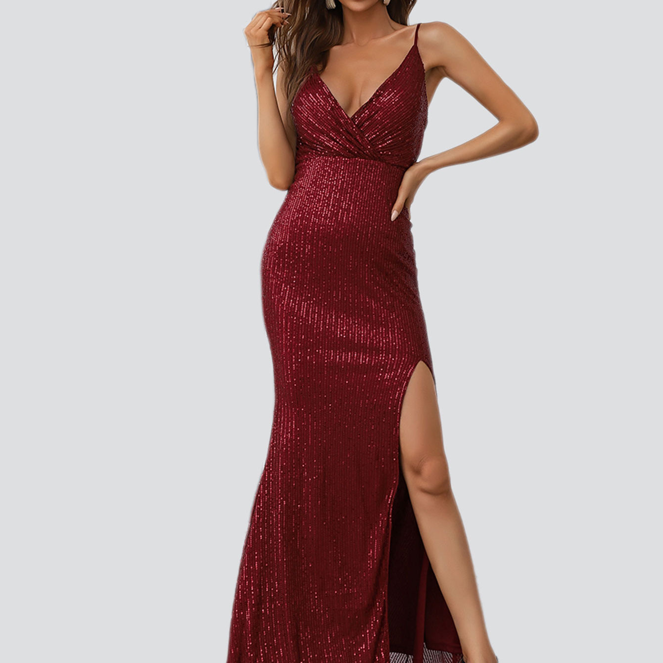 Formal Sequin Cami Dress M01224
