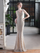 Sleeveless Beads Chain Sequin V-neck Evening Dress M01873