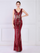 Sequin Graphic V-neck Prom Dress M02094